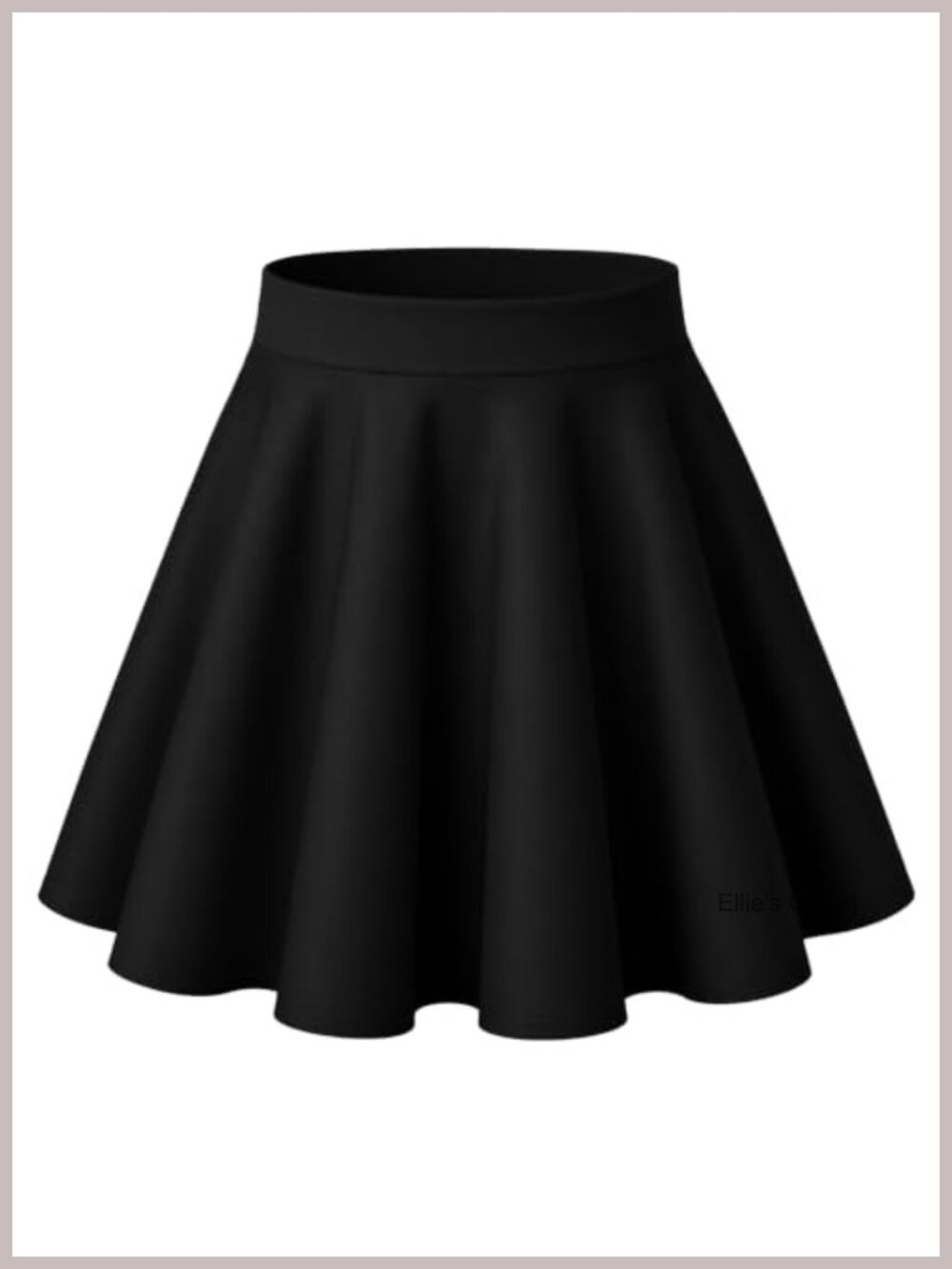 Women's Mini Skater Skirt Stretchy High Waist Flared Pleated A-Line Casual